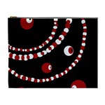 Red pearls Cosmetic Bag (XL) Front