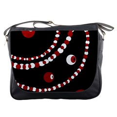 Red Pearls Messenger Bags by Valentinaart
