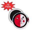 Angry transparent face 1.75  Magnets (10 pack)  Front