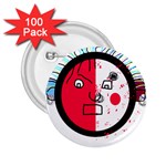 Angry transparent face 2.25  Buttons (100 pack)  Front