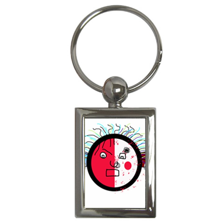 Angry transparent face Key Chains (Rectangle) 