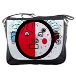 Angry transparent face Messenger Bags Front