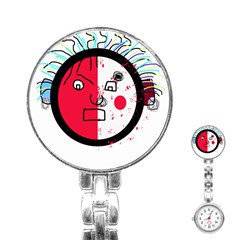 Angry Transparent Face Stainless Steel Nurses Watch by Valentinaart