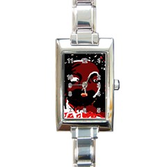 Abstract Face  Rectangle Italian Charm Watch by Valentinaart