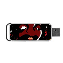 Abstract Face  Portable Usb Flash (two Sides) by Valentinaart