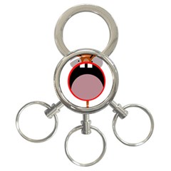 Funny Face 3-ring Key Chains by Valentinaart