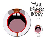 Funny face Multi-purpose Cards (Round)  Back 24