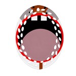 Funny face Ornament (Oval Filigree)  Front