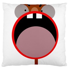 Funny Face Large Cushion Case (one Side) by Valentinaart