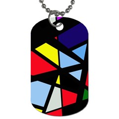 Colorful Geomeric Desing Dog Tag (two Sides) by Valentinaart
