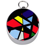 Colorful geomeric desing Silver Compasses Front