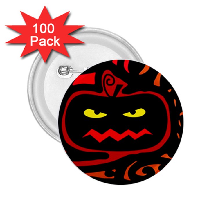 Halloween pumpkin 2.25  Buttons (100 pack) 