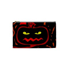 Halloween Pumpkin Cosmetic Bag (small)  by Valentinaart