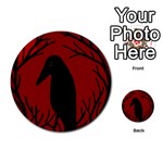 Halloween raven - red Multi-purpose Cards (Round)  Front 20