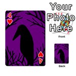 Halloween raven - purple Playing Cards 54 Designs  Front - Heart4