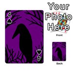 Halloween raven - purple Playing Cards 54 Designs  Front - Spade4