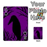 Halloween raven - purple Playing Cards 54 Designs  Front - Spade5