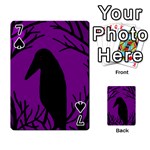 Halloween raven - purple Playing Cards 54 Designs  Front - Spade7