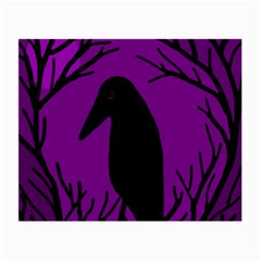 Halloween raven - purple Small Glasses Cloth (2-Side)