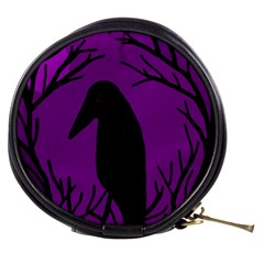 Halloween raven - purple Mini Makeup Bags