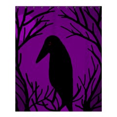 Halloween raven - purple Shower Curtain 60  x 72  (Medium) 