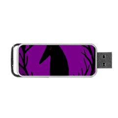 Halloween raven - purple Portable USB Flash (One Side)