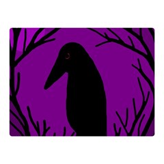 Halloween raven - purple Double Sided Flano Blanket (Mini) 