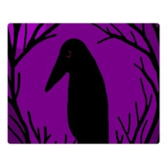 Halloween raven - purple Double Sided Flano Blanket (Large) 