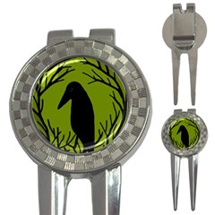 Halloween Raven - Green 3-in-1 Golf Divots