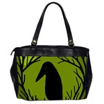 Halloween raven - green Office Handbags (2 Sides)  Back