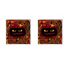 Halloween Decorative Pumpkin Cufflinks (square) by Valentinaart