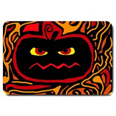 Halloween Decorative Pumpkin Large Doormat  by Valentinaart