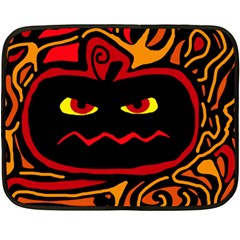 Halloween Decorative Pumpkin Double Sided Fleece Blanket (mini)  by Valentinaart