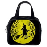 Halloween witch - yellow moon Classic Handbags (2 Sides) Back