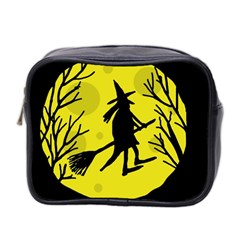 Halloween Witch - Yellow Moon Mini Toiletries Bag 2-side by Valentinaart