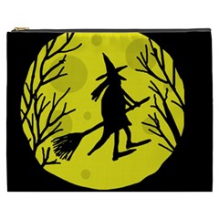 Halloween Witch - Yellow Moon Cosmetic Bag (xxxl)  by Valentinaart