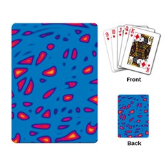 Blue And Red Neon Playing Card by Valentinaart