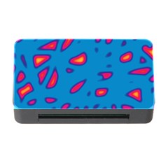 Blue And Red Neon Memory Card Reader With Cf by Valentinaart