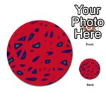 Red neon Multi-purpose Cards (Round)  Back 54