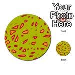 Yellow neon design Multi-purpose Cards (Round)  Back 1