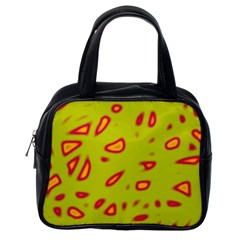 Yellow Neon Design Classic Handbags (one Side) by Valentinaart