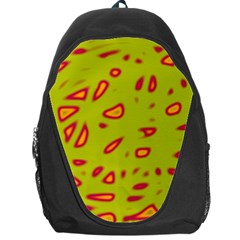 Yellow Neon Design Backpack Bag by Valentinaart
