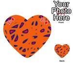 Orange neon Playing Cards 54 (Heart)  Front - Diamond10