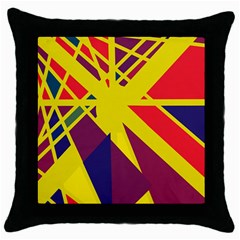 Hot Abstraction Throw Pillow Case (black) by Valentinaart