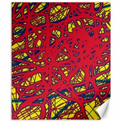 Yellow And Red Neon Design Canvas 8  X 10  by Valentinaart