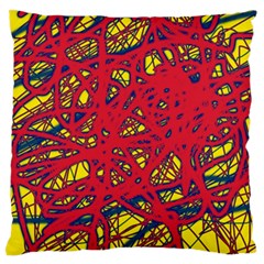 Yellow And Red Neon Design Standard Flano Cushion Case (one Side) by Valentinaart