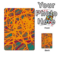 Orange Neon Chaos Multi-purpose Cards (rectangle)  by Valentinaart