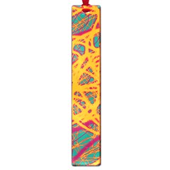 Orange Neon Chaos Large Book Marks by Valentinaart
