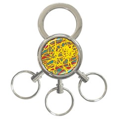 Yellow Neon 3-ring Key Chains by Valentinaart