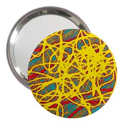 Yellow Neon 3  Handbag Mirrors by Valentinaart